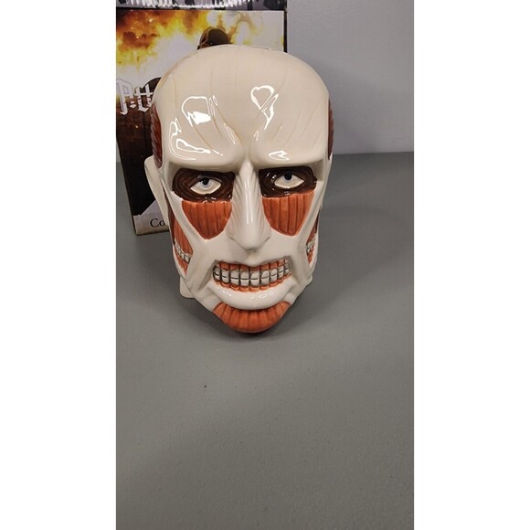 Attack On Titan Colossal Titan Head Coin Bank Horror Skull Anatomy Anime - Picture 11 of 14